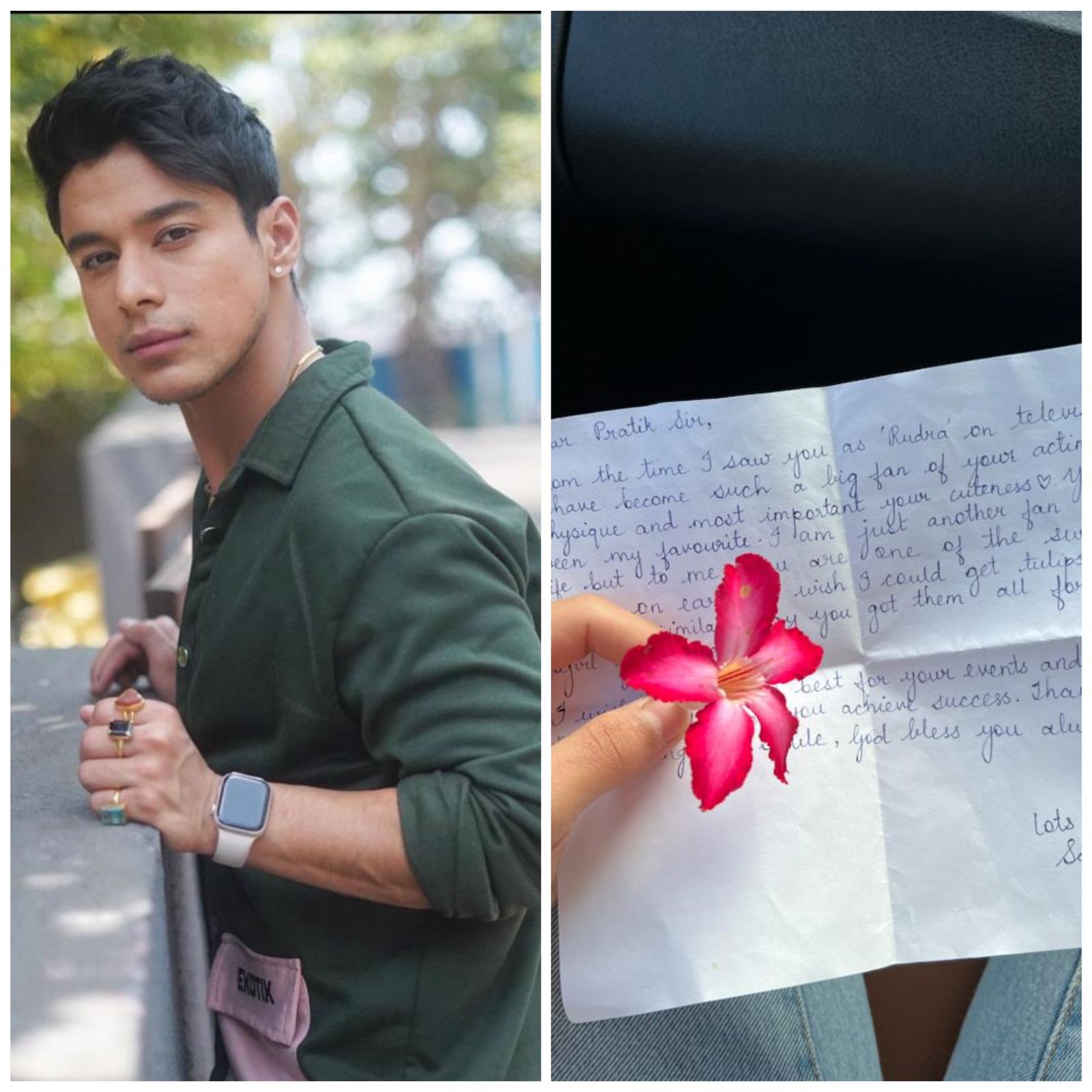 Naagin 6 fame Pratik Sehajpal receives a heart-warming letter from a fan while shooting in Goa; fan says “To me you are one of the sweetest people on earth”*