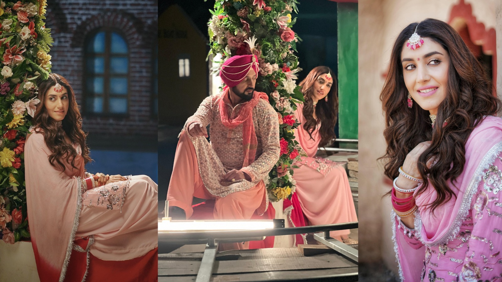 Delbar Arya Shoots For A Wedding Song In A Perfect Punjabi Kudi Look For Her Movie "Damdaa" Alongside Satvinder Singh- Check BTS pictures now