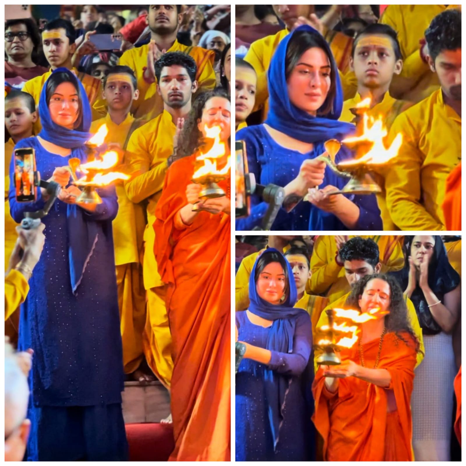 Mahira Sharma expresses gratitude towards the almighty, visits Rishikesh and does Ganga Arti after the success of her debut Punjabi film LehmberGinni
