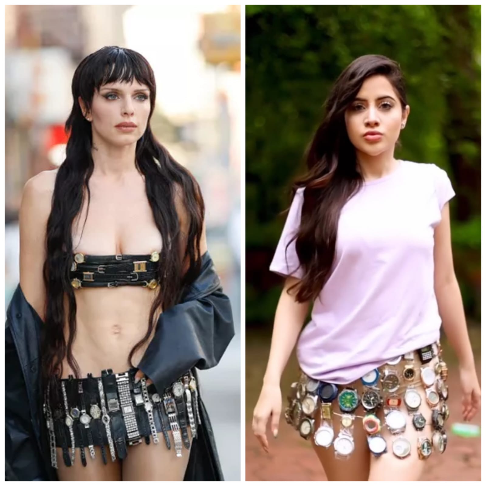International model Julia Fox replicates Uorfi Javed's famous wrist watch outfit, netizens didn't take a minute to recognize