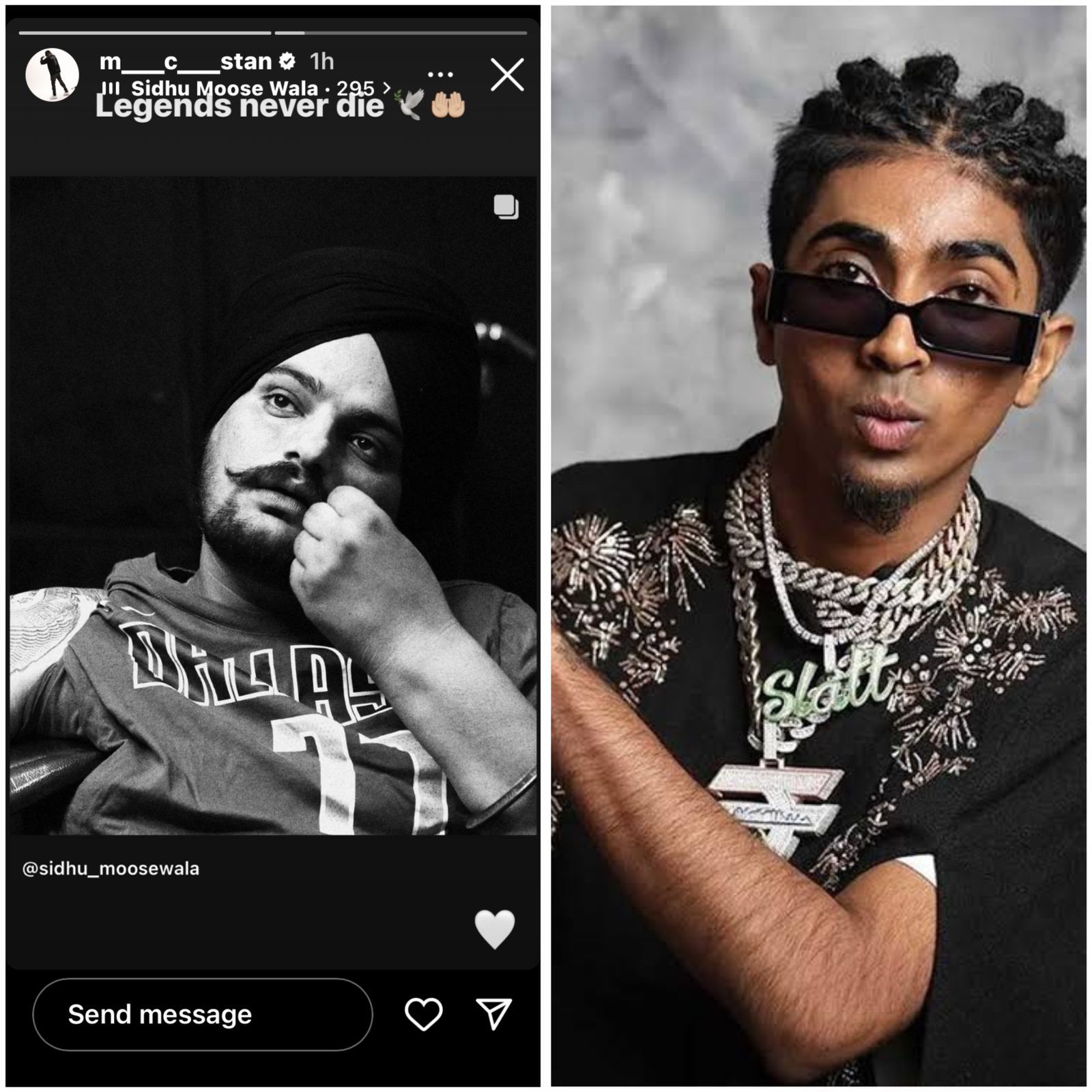 Rapper MC Stan honors Sidhu Moose Wala on his death anniversary with a touching Instagram story, says 'Legends never die