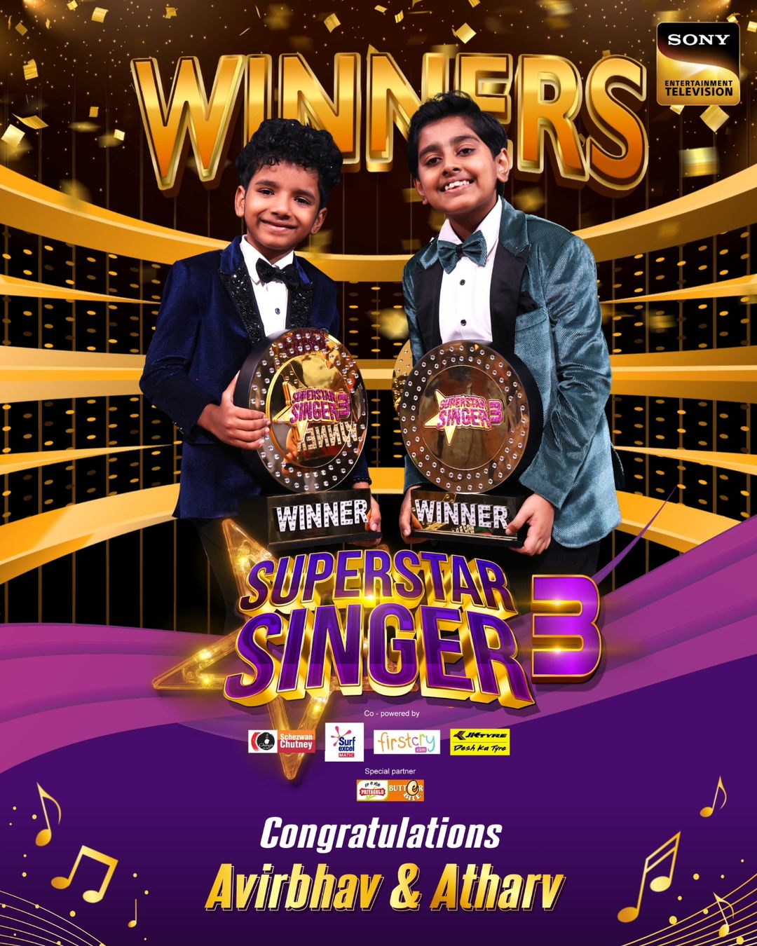 Exclusive! Atharv and Avirbhav Lifting The Winner’s Trophy Of The Show Superstar Singer 3! Check out more details!