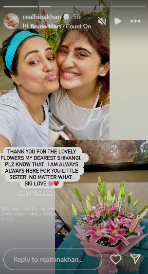 Heartfelt Post: The Famous Actress From Bade Achhe Lagte Hain 4 surprises Hina Khan; Check Out How the Duo Spent Wholesome Time Together;