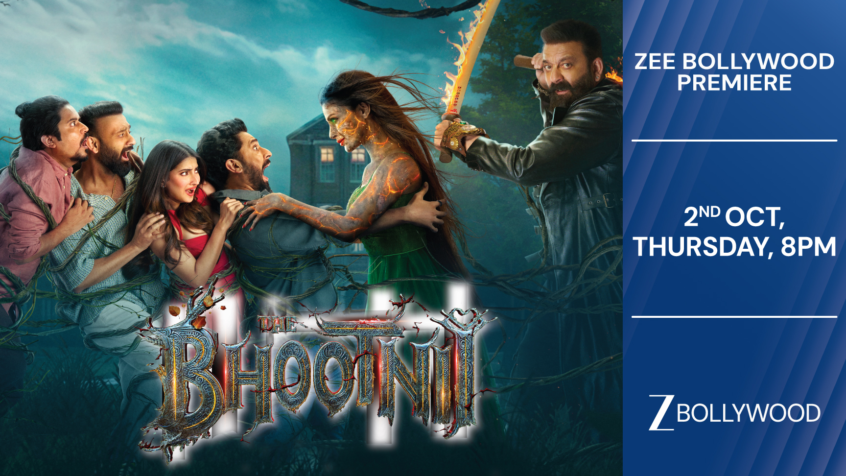 This Dusshera Zee Bollywood invites you to a hilariously haunted ride with ‘The Bhootnii’, starring Sanjay Dutt, Mouni Roy, Sunny Singh and Palak Tiwari
