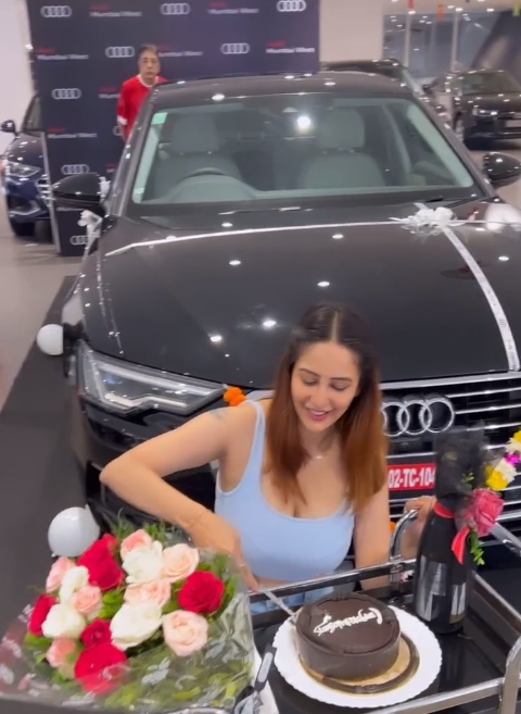 Chahat Khanna Bought An Expensive Luxury Car And Says, “This Diwali Got Home My Black Beauty”!