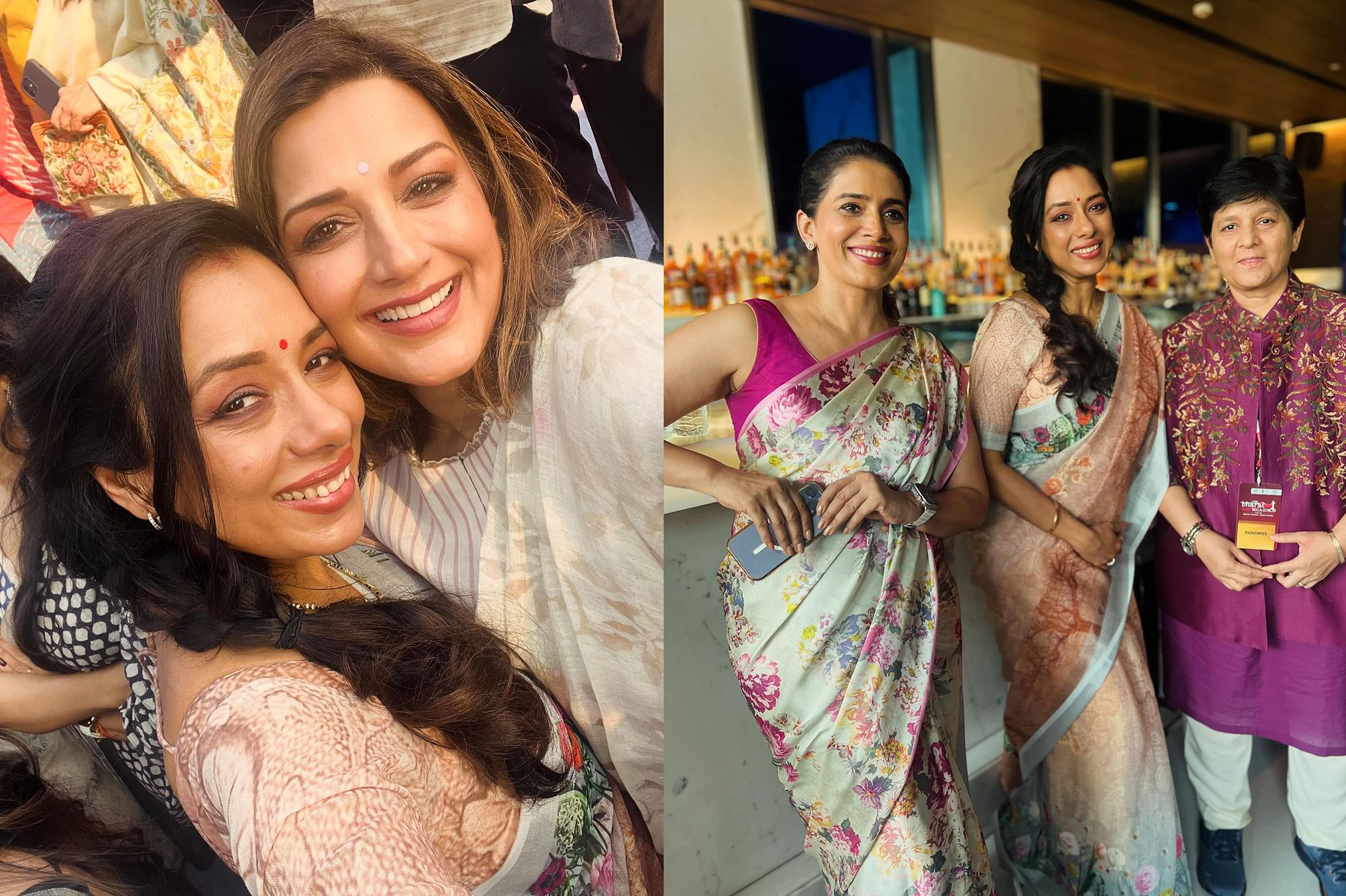 Actress Rupali Ganguly Met Sonali Bendre At A Saree Walkathon Who Wrote About Her As A Gorgeous Girl Forever