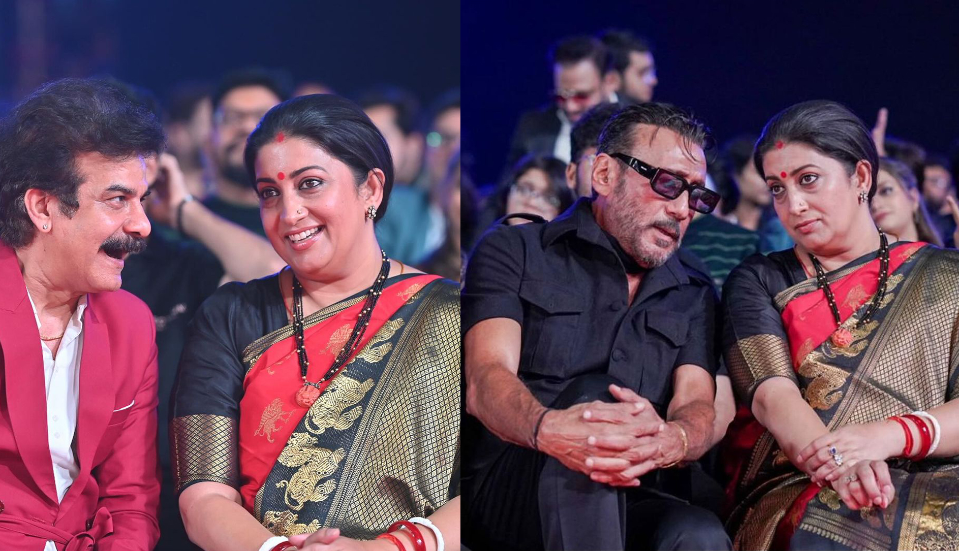 Smriti Irani Shared Pictures With Jackie Shroff And JD Majethia On Her Social Media Account