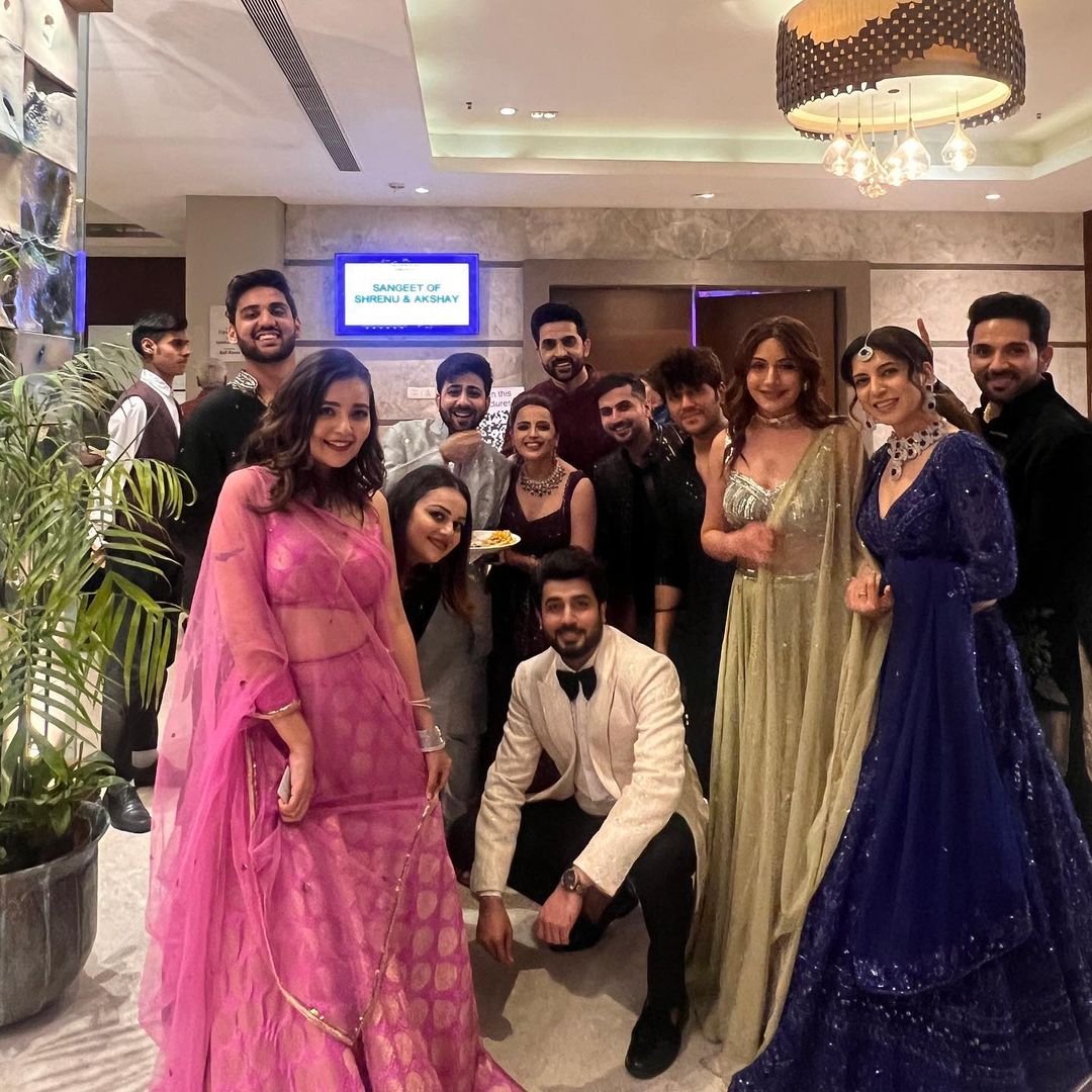 Exclusive! Beautiful Actress Shrenu Parikh And Handsome Akshay Mhatre’s Grand Engagement And Sangeet Ceremony! Surbhi Chandna And Mansi Srivastava Share Pictures Of The Lovely Couple. 