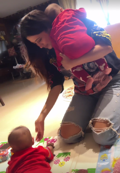Gorgeous Actress Shivangi Joshi Spends A Wonder Time With Pankhuri Awasthy And Gautam Rode’s Twins. See How She Made Happy Moments With Radhya And Raditya