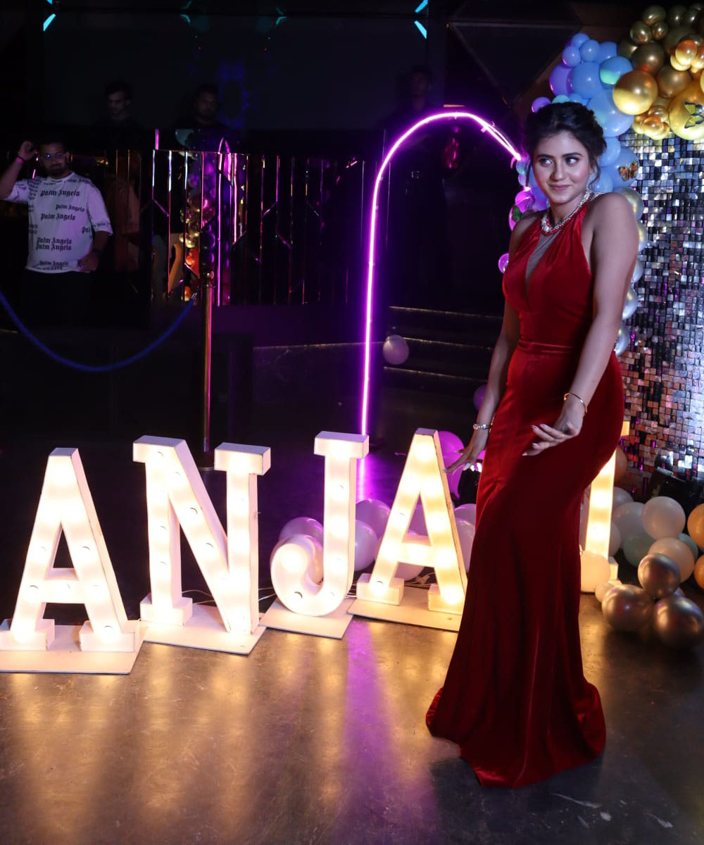Anjali Arora throws a rocking Pre-Birthday party in Mumbai, looking gorgeous in red