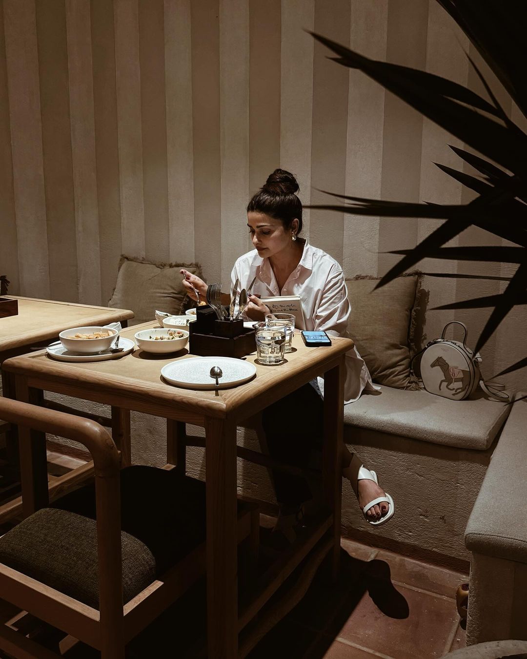 Here You Go- Gorgeous Actress Prachi Desai Popular In Kasam Se Shared Her Chilling Dinner Table with Book On Hand 