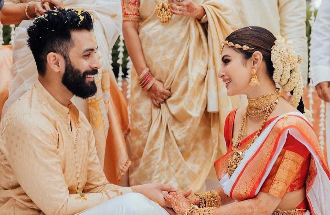 Adorable Actress Mouni Roy Pens Down A Heartfelt Wedding Anniversary Wishes To His Hubby. See How She Expressed It!