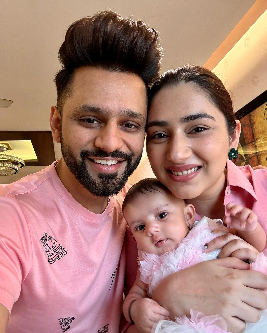 Most Adorable Couple Rahul Vaidya And Disha Parmar Shared Their Moments With Their Little Princess. They Shared Picture And Wrote, My World!